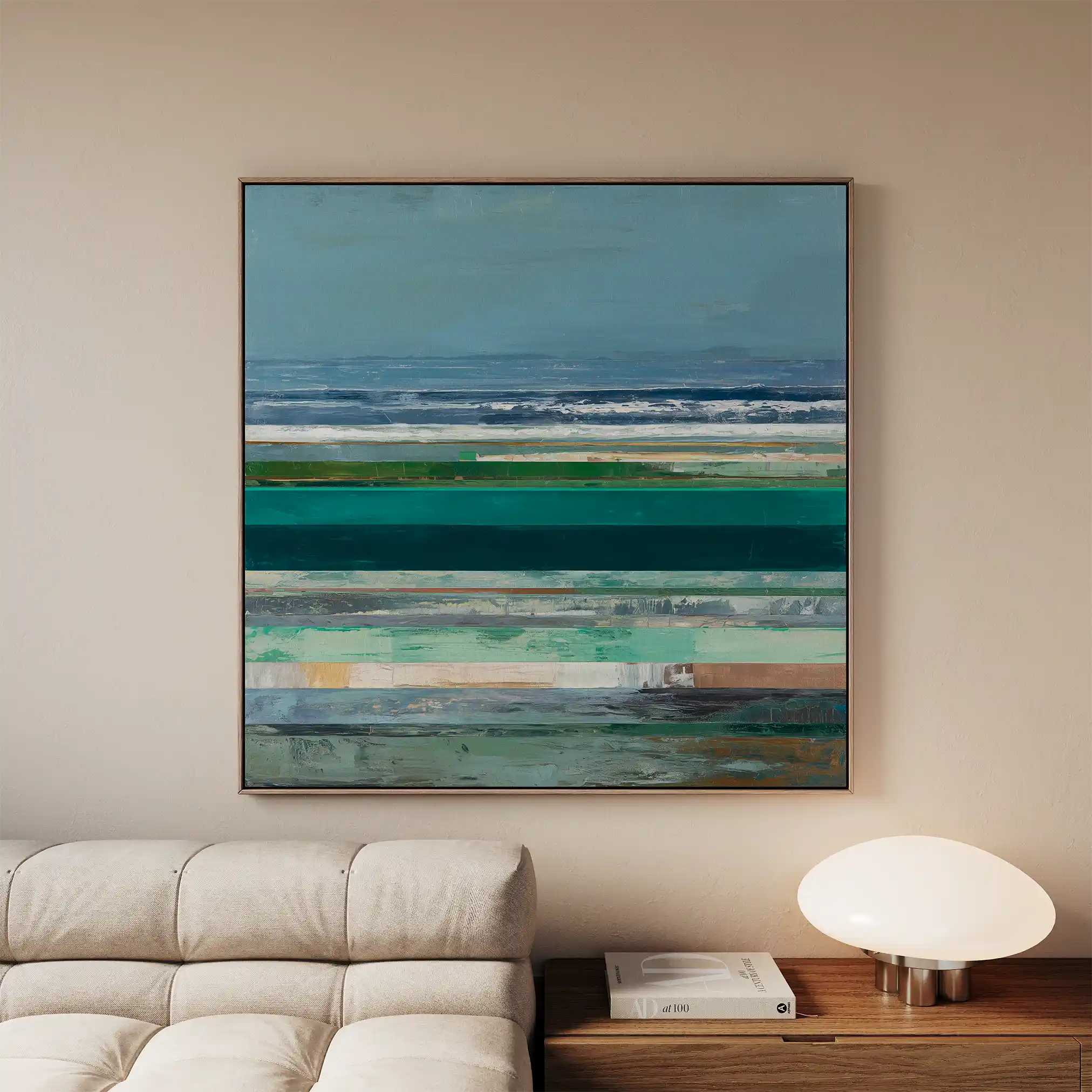 Abstract 1293 Canvas Art 60 x 60 cm / Black