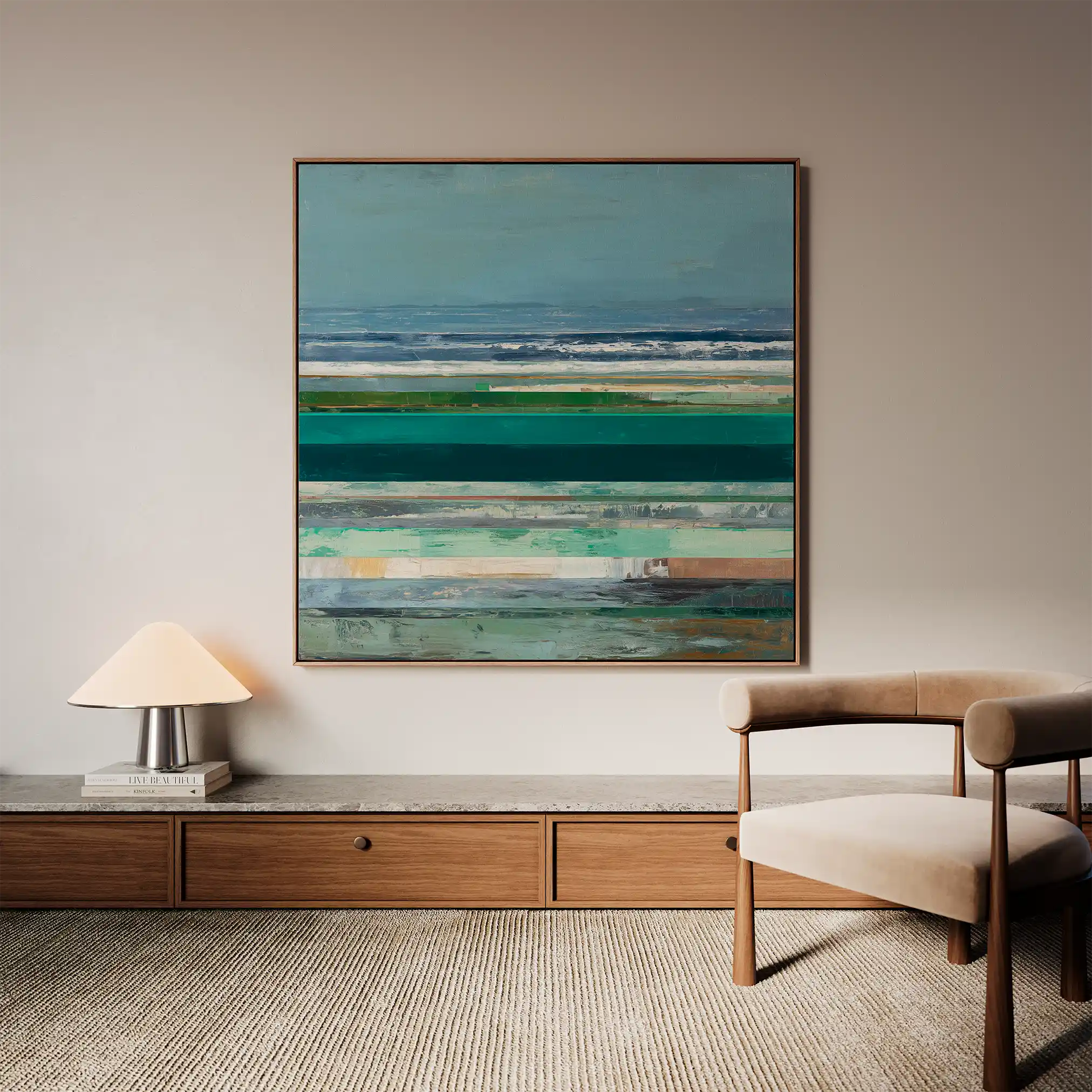 Abstract 1293 Canvas Art 60 x 60 cm / Black