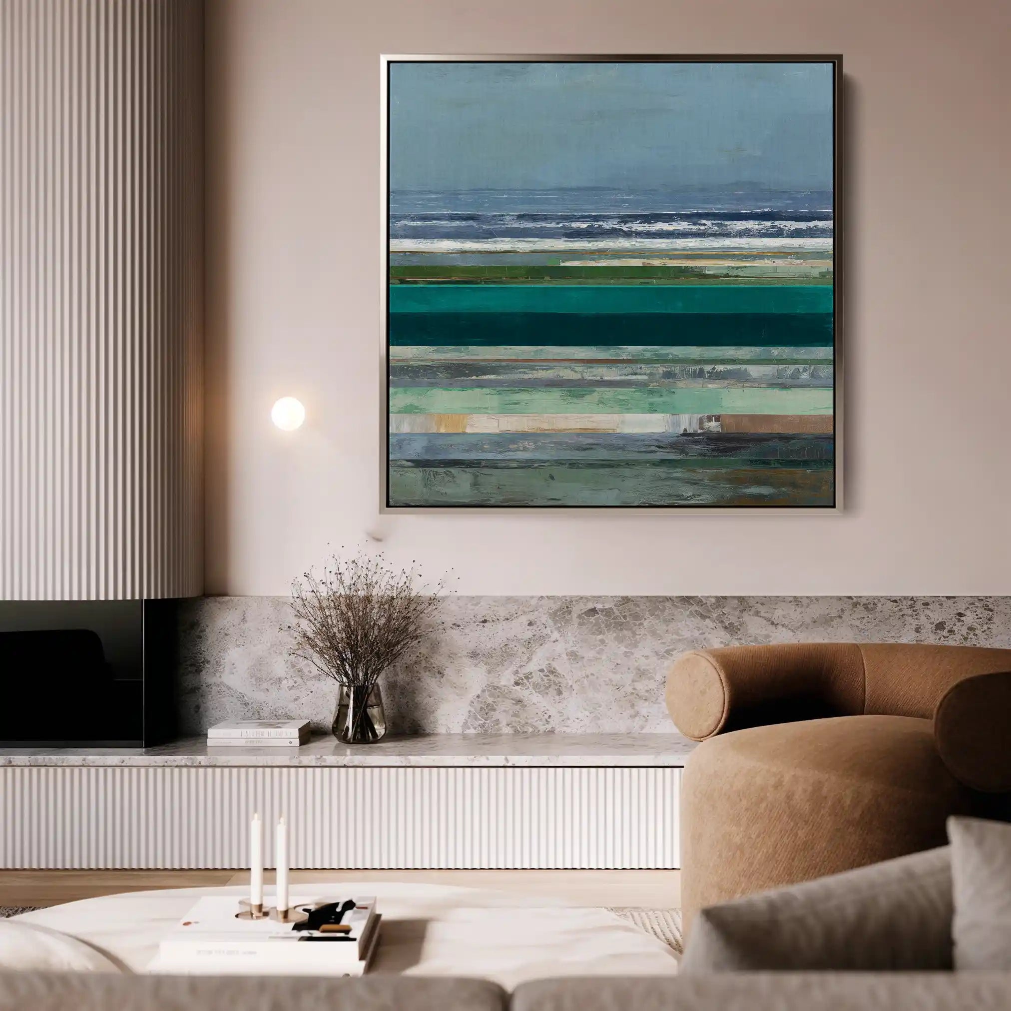 Abstract 1293 Canvas Art 60 x 60 cm / Black
