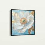 Floral 1293 Canvas Art 16" x 16" / 40 x 40 cm / Black