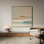 Abstract 1294 Canvas Art 16" x 16" / 40 x 40 cm / Black