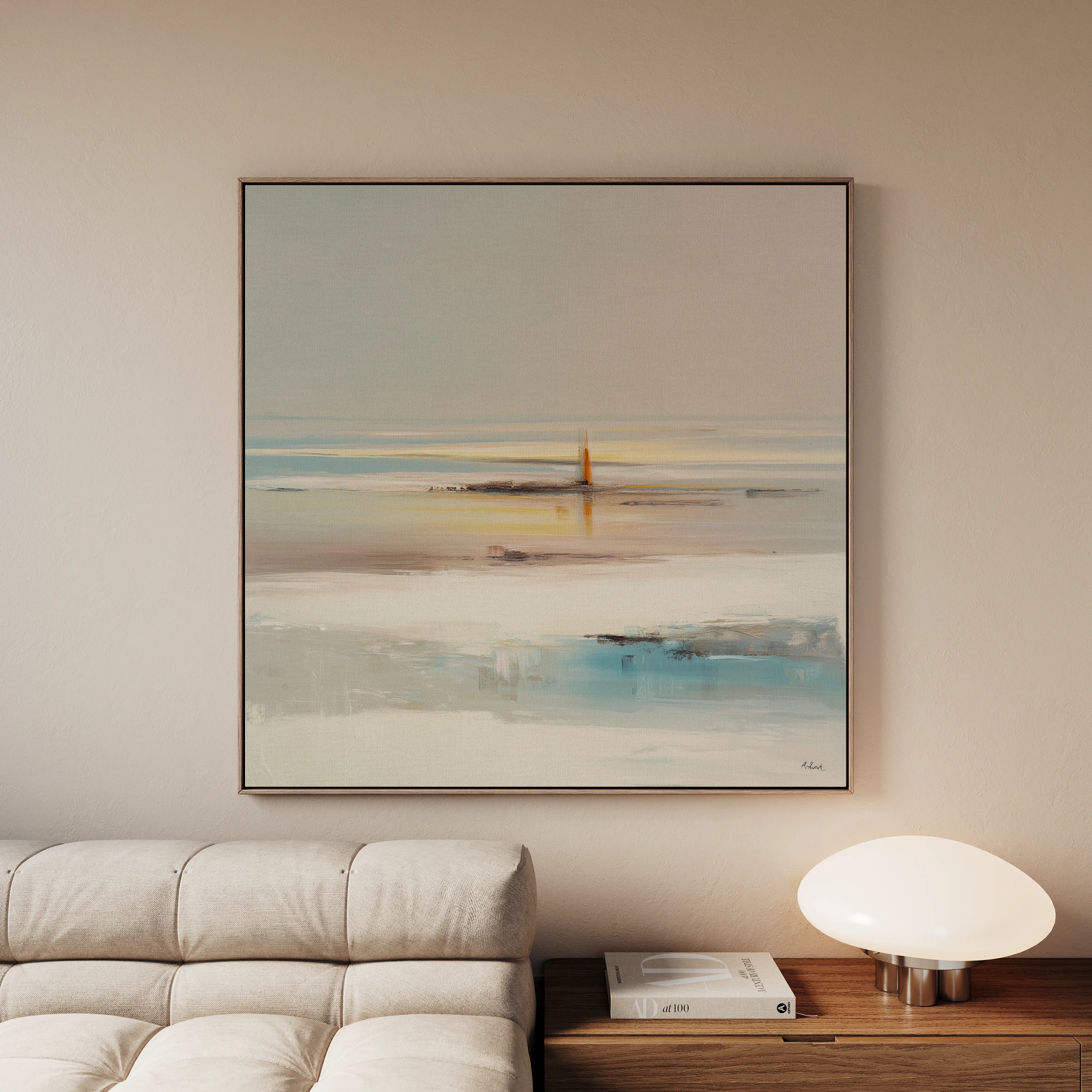 Abstract 1294 Canvas Art 16" x 16" / 40 x 40 cm / Black
