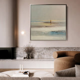 Abstract 1294 Canvas Art 16" x 16" / 40 x 40 cm / Black