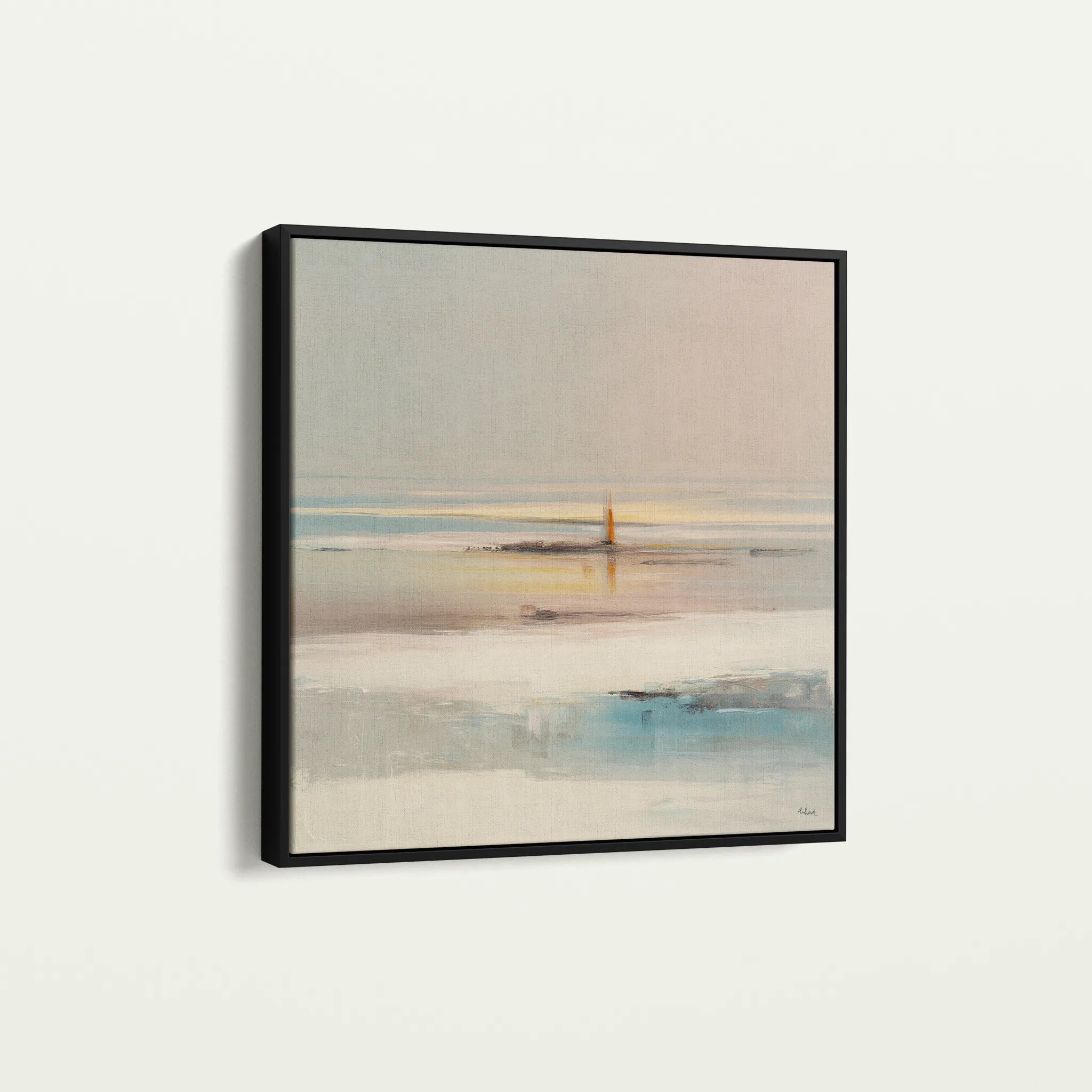 Abstract 1294 Canvas Art 16" x 16" / 40 x 40 cm / Black