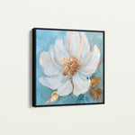 Floral 1294 Canvas Art 16" x 16" / 40 x 40 cm / Black
