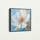 Floral 1294 Canvas Art 16" x 16" / 40 x 40 cm / Black