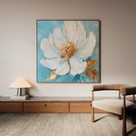 Floral 1294 Canvas Art 60 x 60 cm / Black