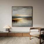 Abstract 1295 Canvas Art 16" x 16" / 40 x 40 cm / Black