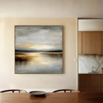 Abstract 1295 Canvas Art 16" x 16" / 40 x 40 cm / Black