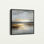 Abstract 1295 Canvas Art 16" x 16" / 40 x 40 cm / Black