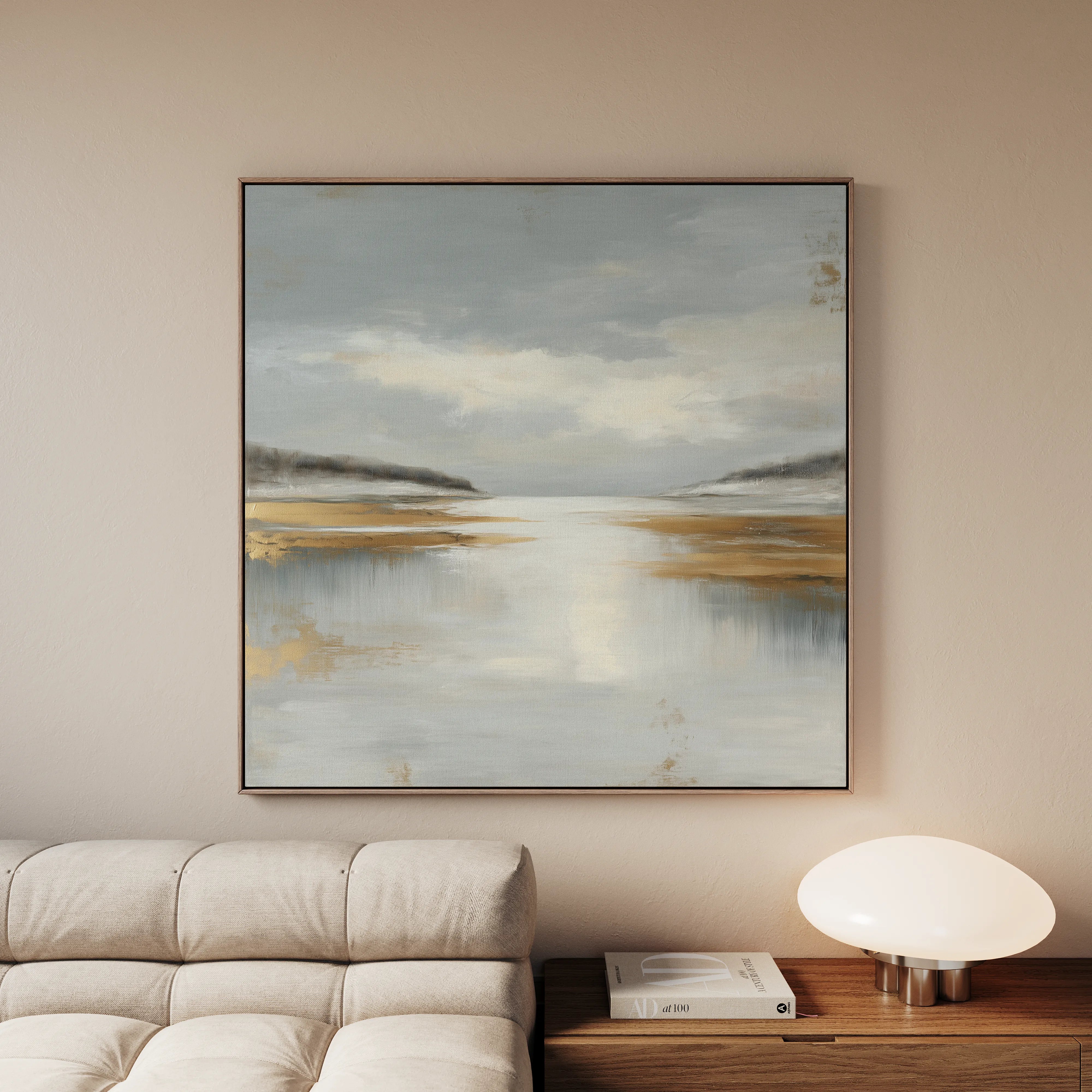 Abstract 1296 Canvas Art 16" x 16" / 40 x 40 cm / Black