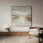 Abstract 1296 Canvas Art 16" x 16" / 40 x 40 cm / Black