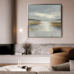 Abstract 1296 Canvas Art 16" x 16" / 40 x 40 cm / Black