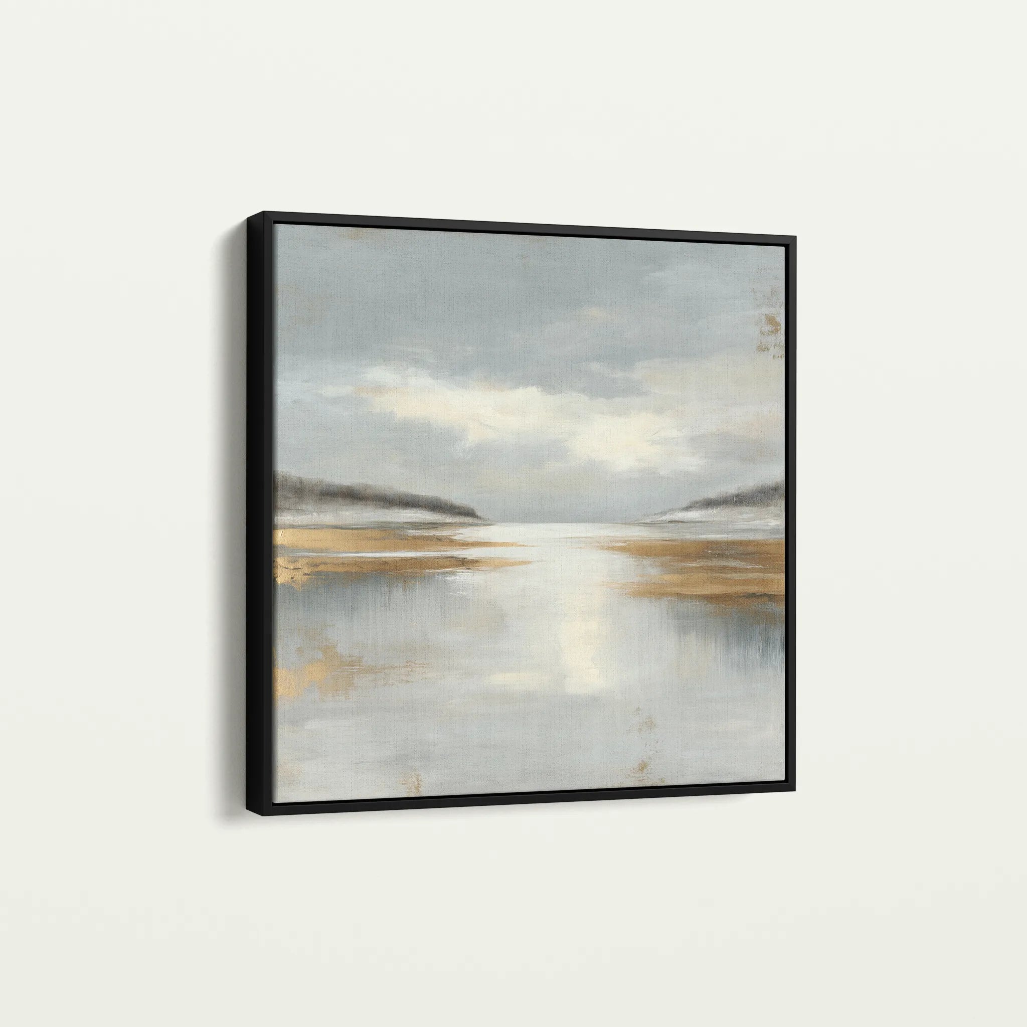 Abstract 1296 Canvas Art 16" x 16" / 40 x 40 cm / Black