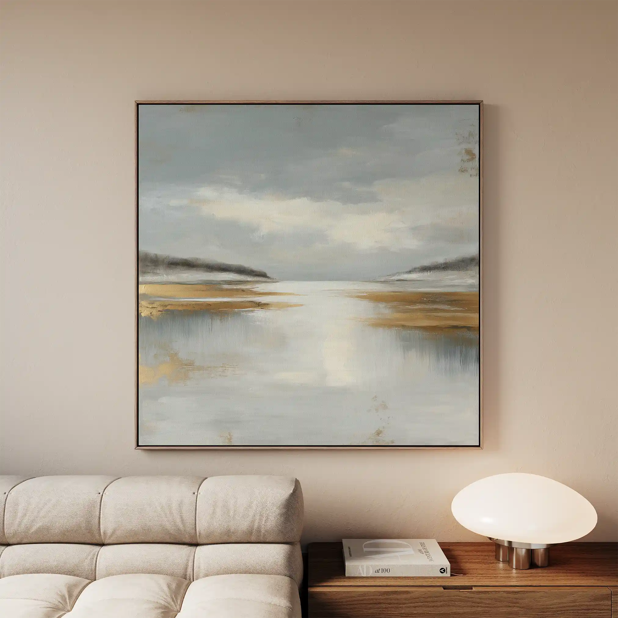 Abstract 1296 Canvas Art 60 x 60 cm / Black