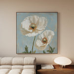 Floral 1296 Canvas Art 16" x 16" / 40 x 40 cm / Black