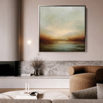 Abstract 1297 Canvas Art 16" x 16" / 40 x 40 cm / Black