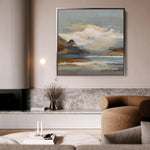 Abstract 1298 Canvas Art 16" x 16" / 40 x 40 cm / Black