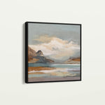 Abstract 1298 Canvas Art 16" x 16" / 40 x 40 cm / Black