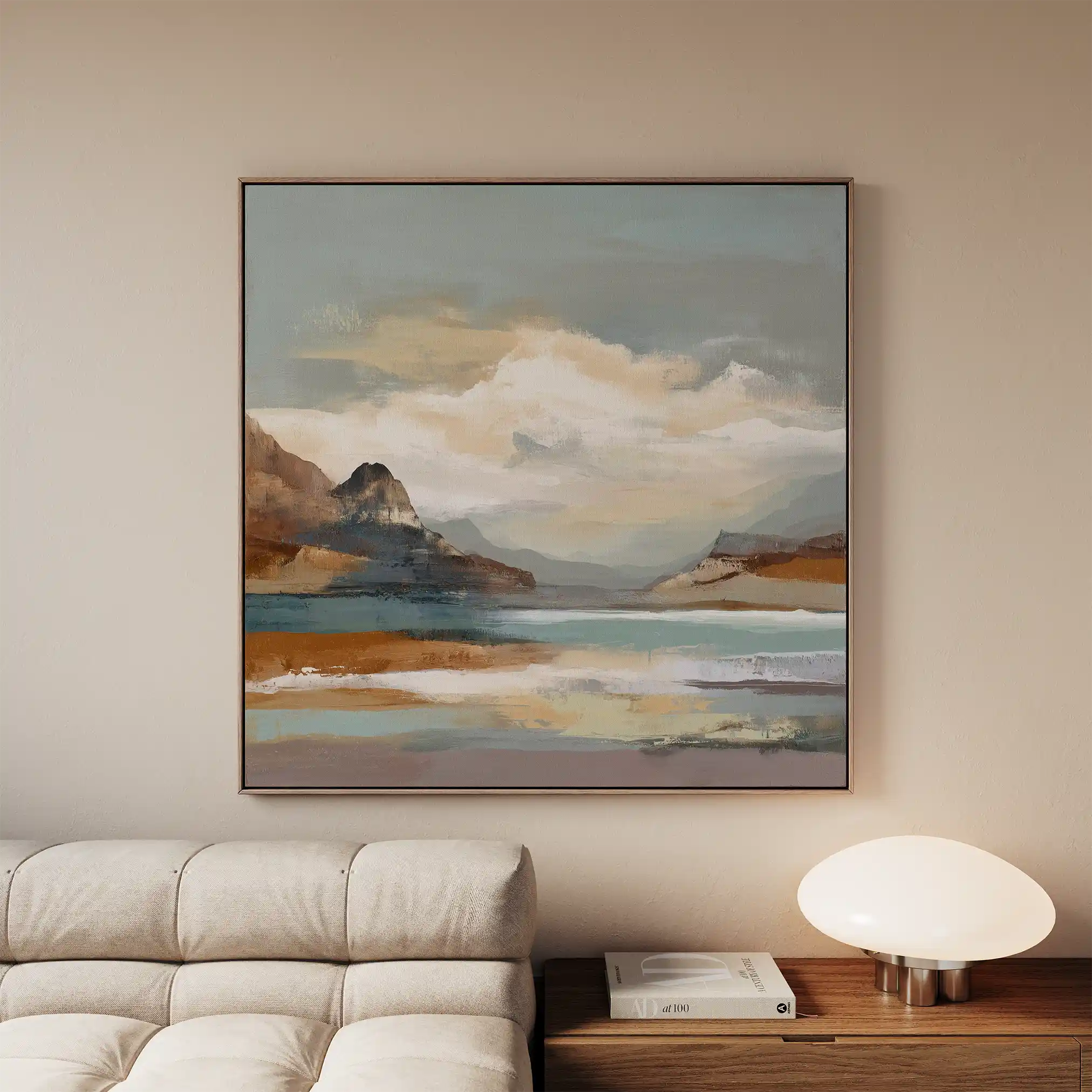 Abstract 1298 Canvas Art 60 x 60 cm / Black