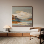 Abstract 1298 Canvas Art 60 x 60 cm / Black