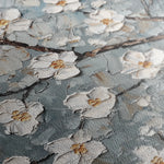 Floral 1298 Canvas Art 16" x 16" / 40 x 40 cm / Black