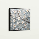 Floral 1298 Canvas Art 60 x 60 cm / Black