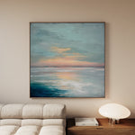 Abstract 1299 Canvas Art 16" x 16" / 40 x 40 cm / Black