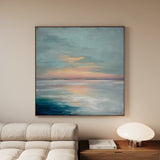 Abstract 1299 Canvas Art 16" x 16" / 40 x 40 cm / Black