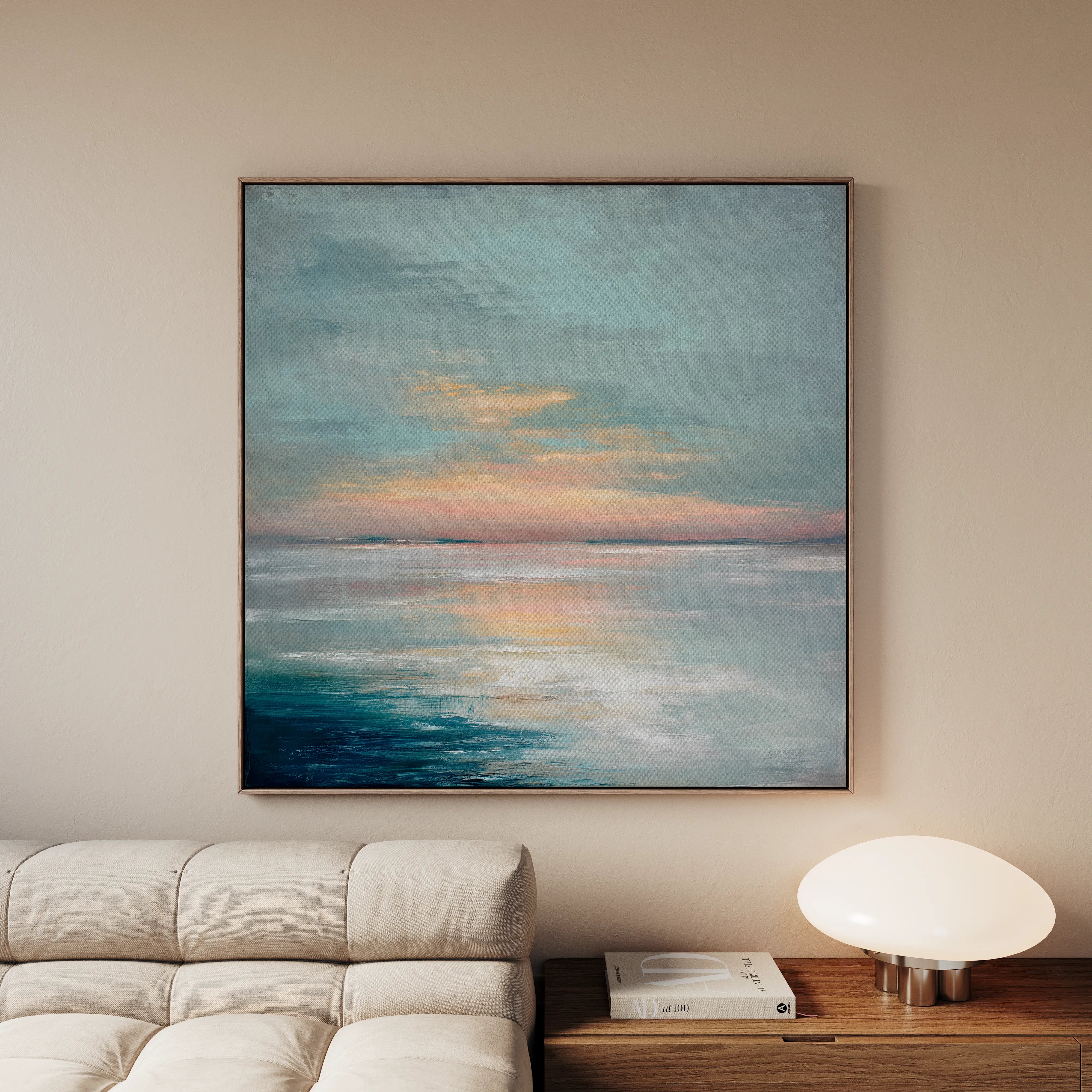 Abstract 1299 Canvas Art 16" x 16" / 40 x 40 cm / Black