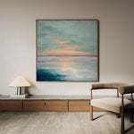 Abstract 1299 Canvas Art 16" x 16" / 40 x 40 cm / Black
