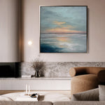 Abstract 1299 Canvas Art 16" x 16" / 40 x 40 cm / Black