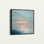 Abstract 1299 Canvas Art 16" x 16" / 40 x 40 cm / Black