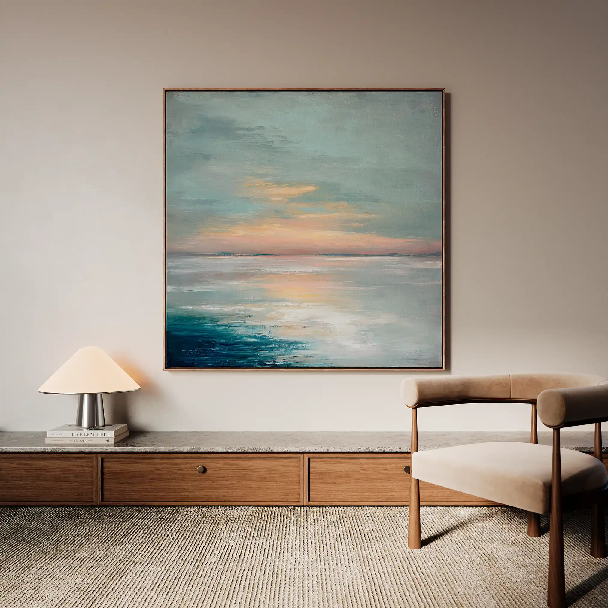 Abstract 1299 Canvas Art 60 x 60 cm / Black
