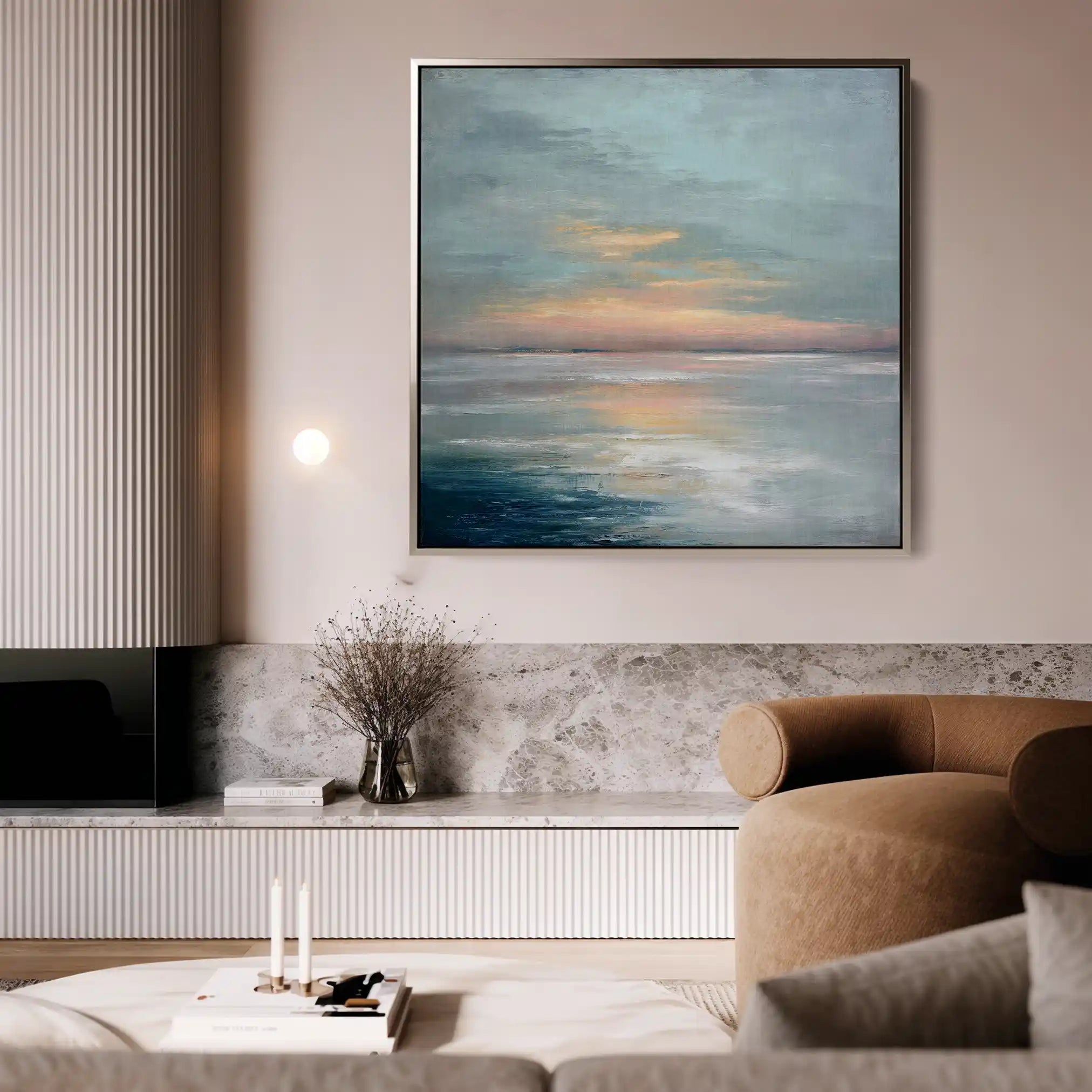 Abstract 1299 Canvas Art 60 x 60 cm / Black