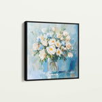 Floral 1299 Canvas Art 16" x 16" / 40 x 40 cm / Black
