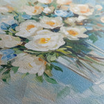 Floral 1299 Canvas Art 16" x 16" / 40 x 40 cm / Black