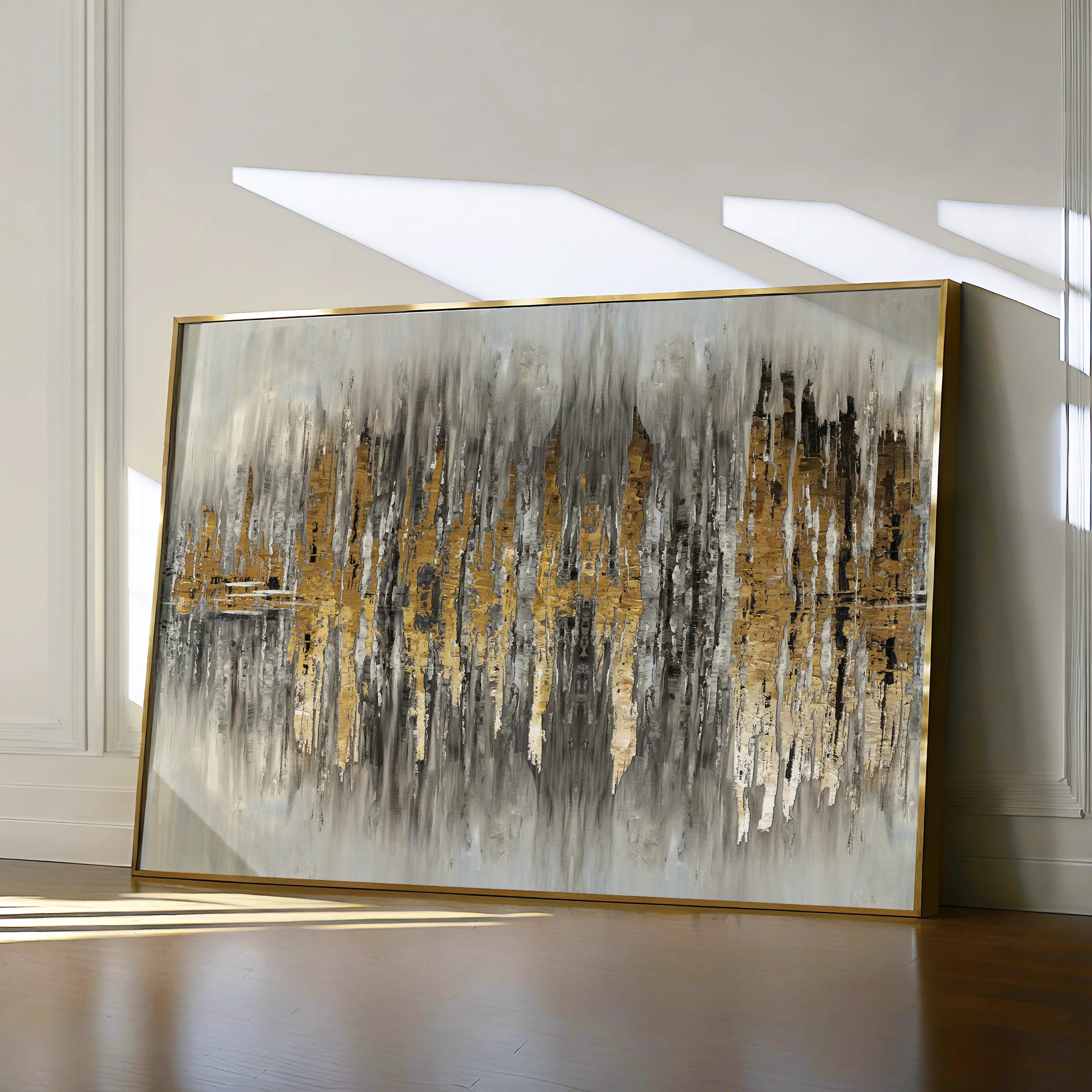 Abstract 130 Canvas Art 18" x 24" / 45 x 60 cm / Black