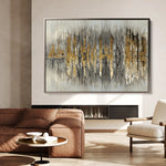 Abstract 130 Canvas Art 18" x 24" / 45 x 60 cm / Black