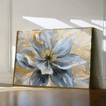 Floral 130 Canvas Art 18" x 24" / 45 x 60 cm / Black