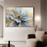 Floral 130 Canvas Art 18" x 24" / 45 x 60 cm / Black