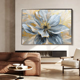 Floral 130 Canvas Art 18" x 24" / 45 x 60 cm / Black