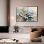 Floral 130 Canvas Art 18" x 24" / 45 x 60 cm / Black