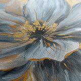 Floral 130 Canvas Art 18" x 24" / 45 x 60 cm / Black