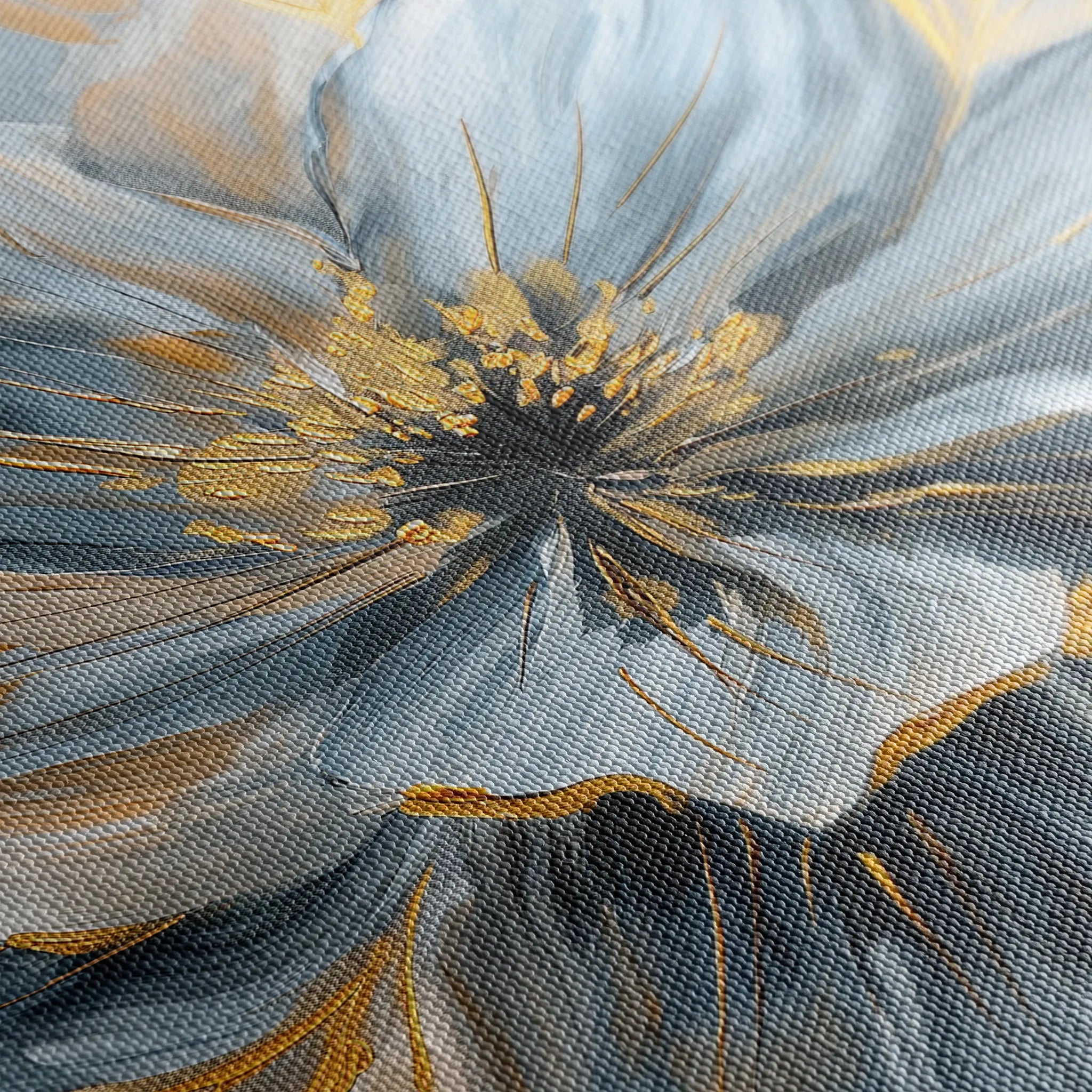 Floral 130 Canvas Art 18" x 24" / 45 x 60 cm / Black