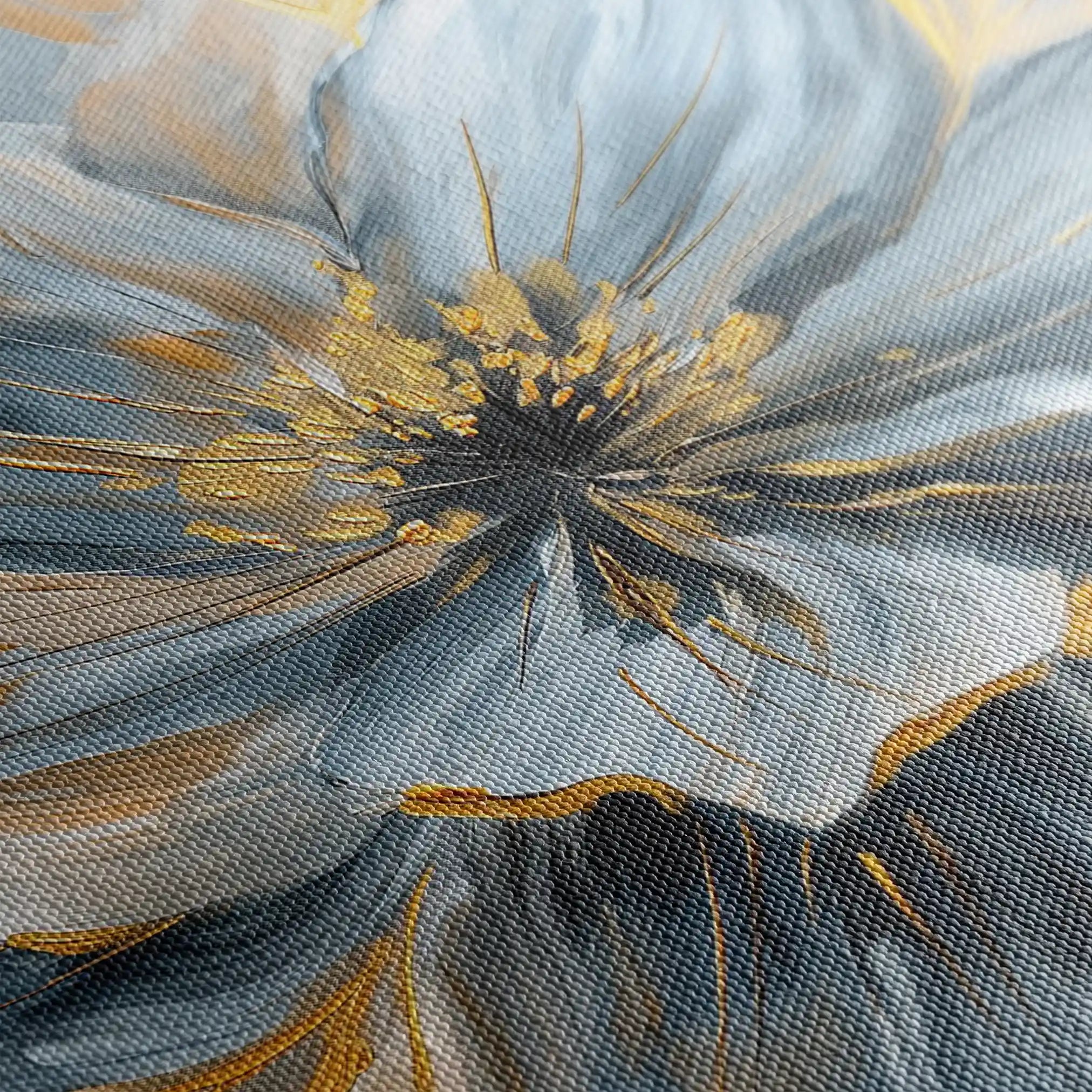 Floral 130 Canvas Art 60 x 40 cm / Black