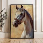 Horses 130 Canvas Art 18" x 24" / 45 x 60 cm / Black