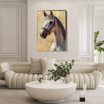 Horses 130 Canvas Art 18" x 24" / 45 x 60 cm / Black