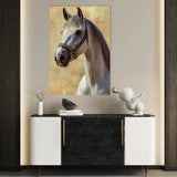 Horses 130 Canvas Art 18" x 24" / 45 x 60 cm / Black