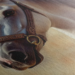 Horses 130 Canvas Art 18" x 24" / 45 x 60 cm / Black